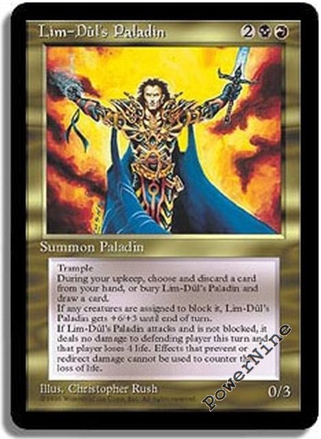 ... Lim-Dul's Paladin ~ AUCTION Alliances MtG Magic Gold Uncommon 4x x4