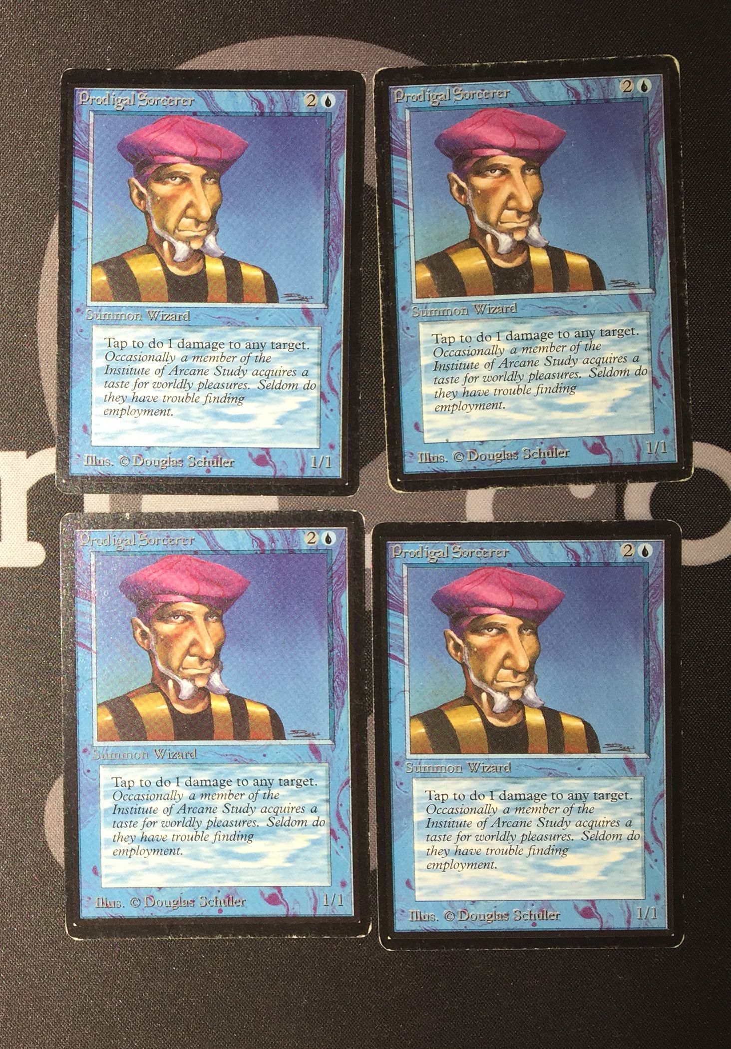 4 Prodigal Sorcerer ~ Blue Revised 3rd Edition Mtg Magic Common 4x x4