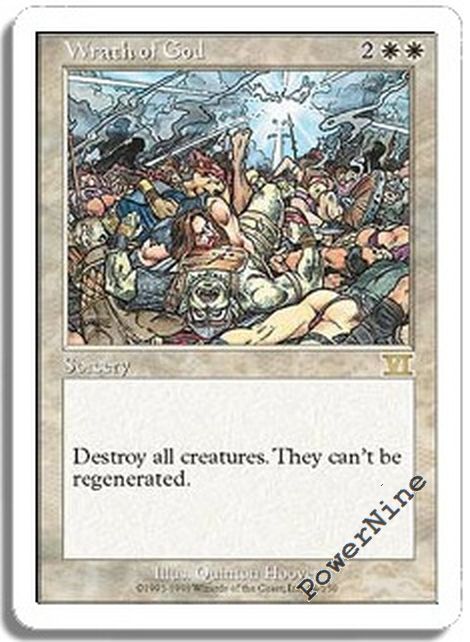 4 PLAYED Wrath of God White Revised 3rd Edition Mtg Magic Rare 4x x4