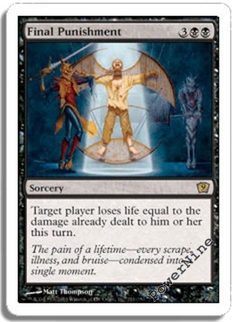 4 Final Punishment = Black Scourge Mtg Magic Rare 4x x4