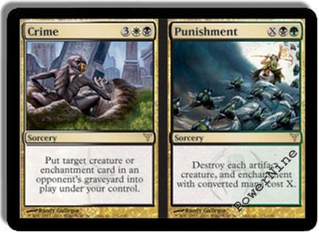 4 PLAYED Crime // Punishment - Split Dissension Mtg Magic Rare 4x x4 | eBay