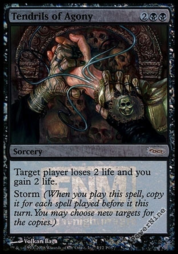 Black FNM Friday Night Magic Mtg Magic Rare 1x 1 PROMO FOIL Tendrils of Agony