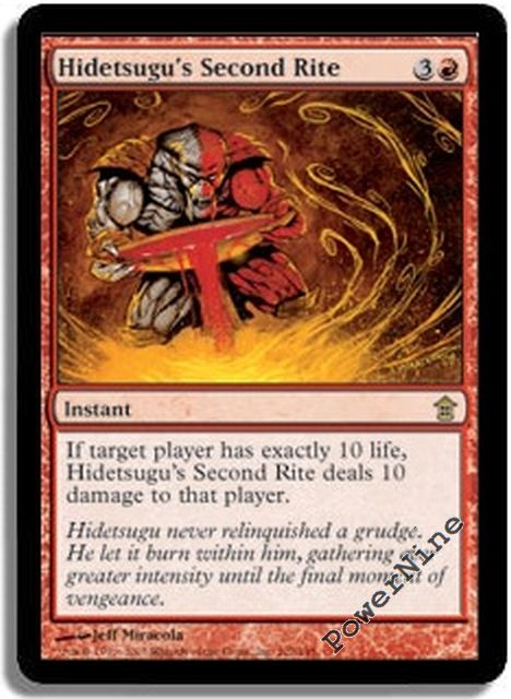 1 Hidetsugu/'s Second Rite Red Saviors of Kamigawa Mtg Magic Rare 1x x1