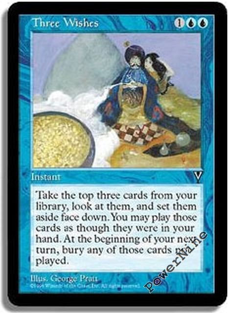 Visions *Rare NM* MTG 1x THREE WISHES