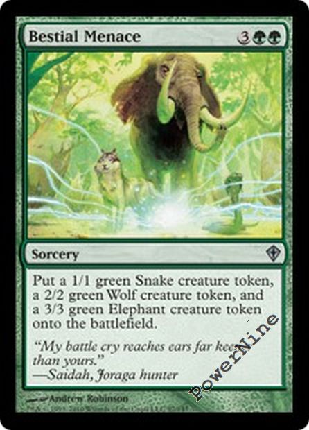 Magic Card Modern Master 2015 4x MTG: Bestial Menace Green Uncommon